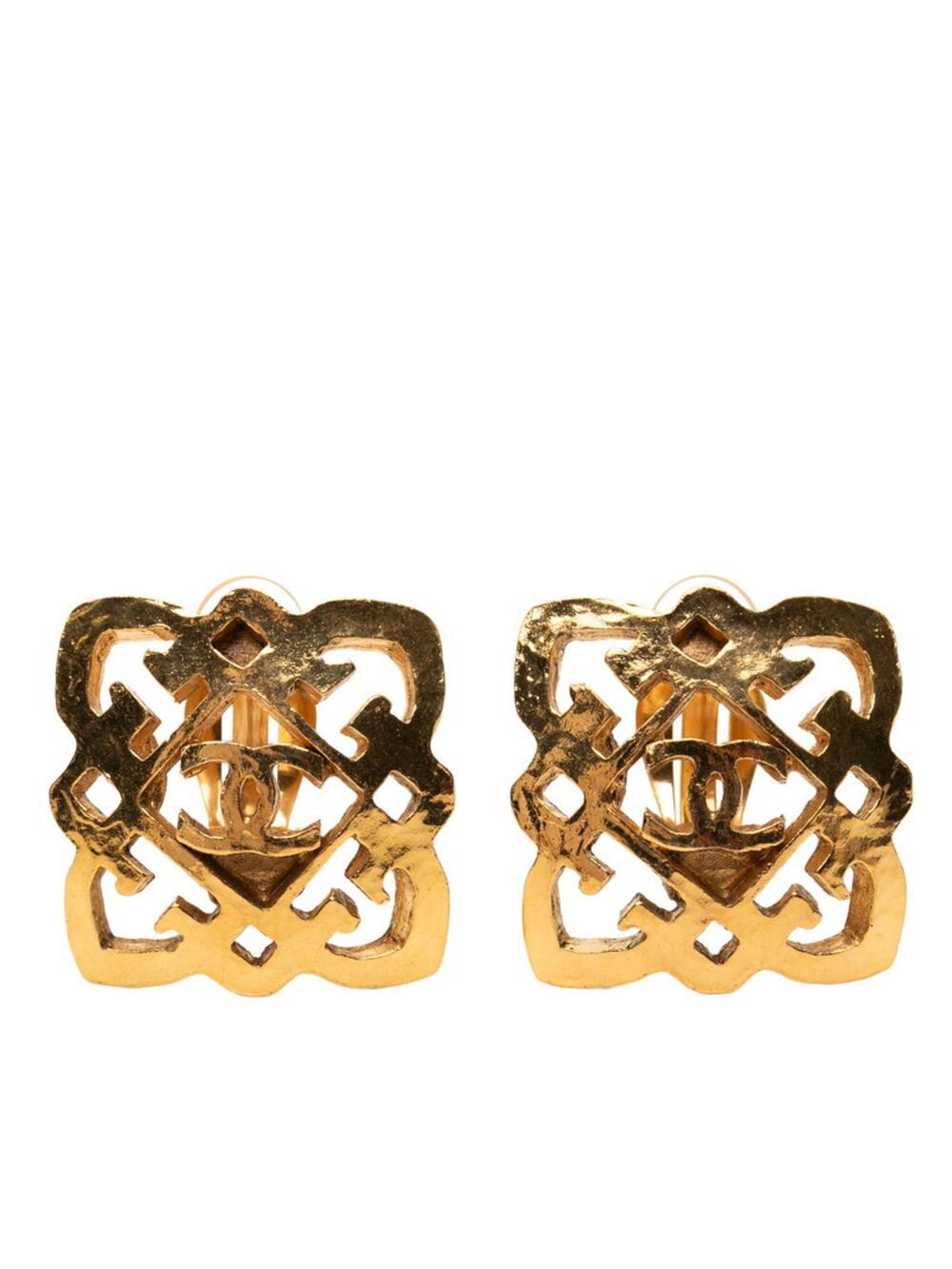 Chanel Cc Logo Clip-On Earrings Metal #256777C71B